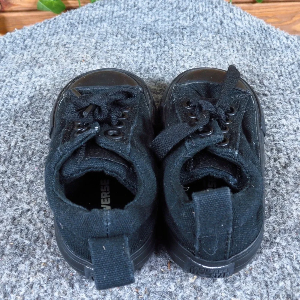 Converse Low Top Toddler Boys Casual‎ Sneakers Size 5C Play Shoes Black Fabric